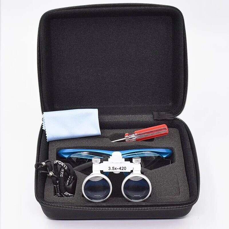High quality 3.5X420mm Portable Dentist Surgical Medical Binocular Dental Loupe Optical Glass For Dental Exams