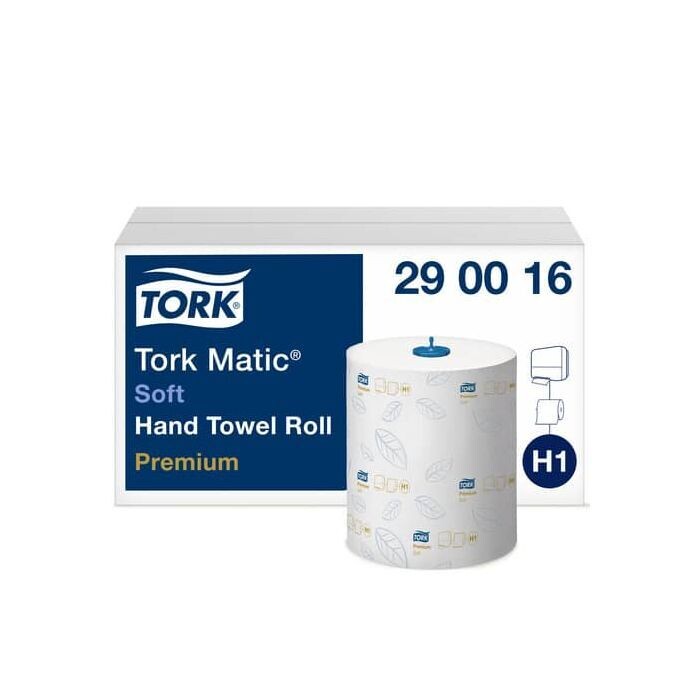 TORK 290016 MATIC H1 PAPIEREN HANDDOEKROLLEN ADVANCED H1 EXTRA ZACHT 2LAAGS WIT