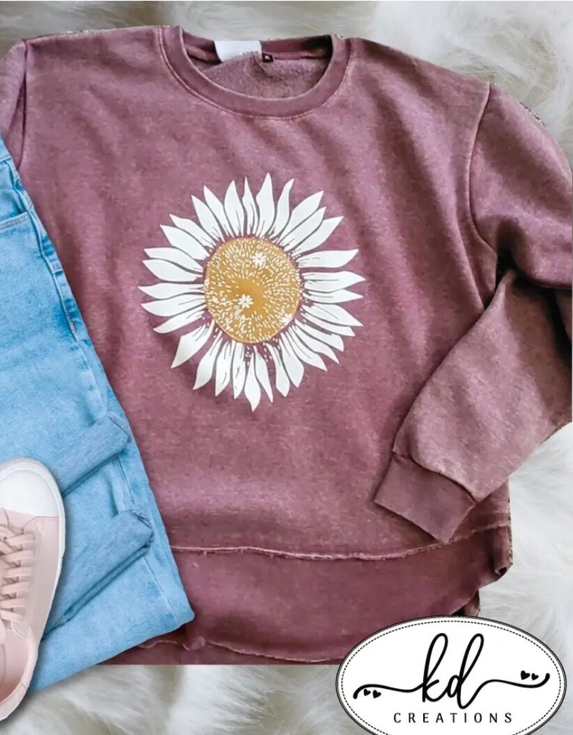 Maroon high low sunflower