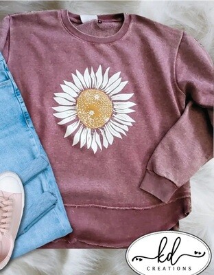 Maroon high low sunflower
