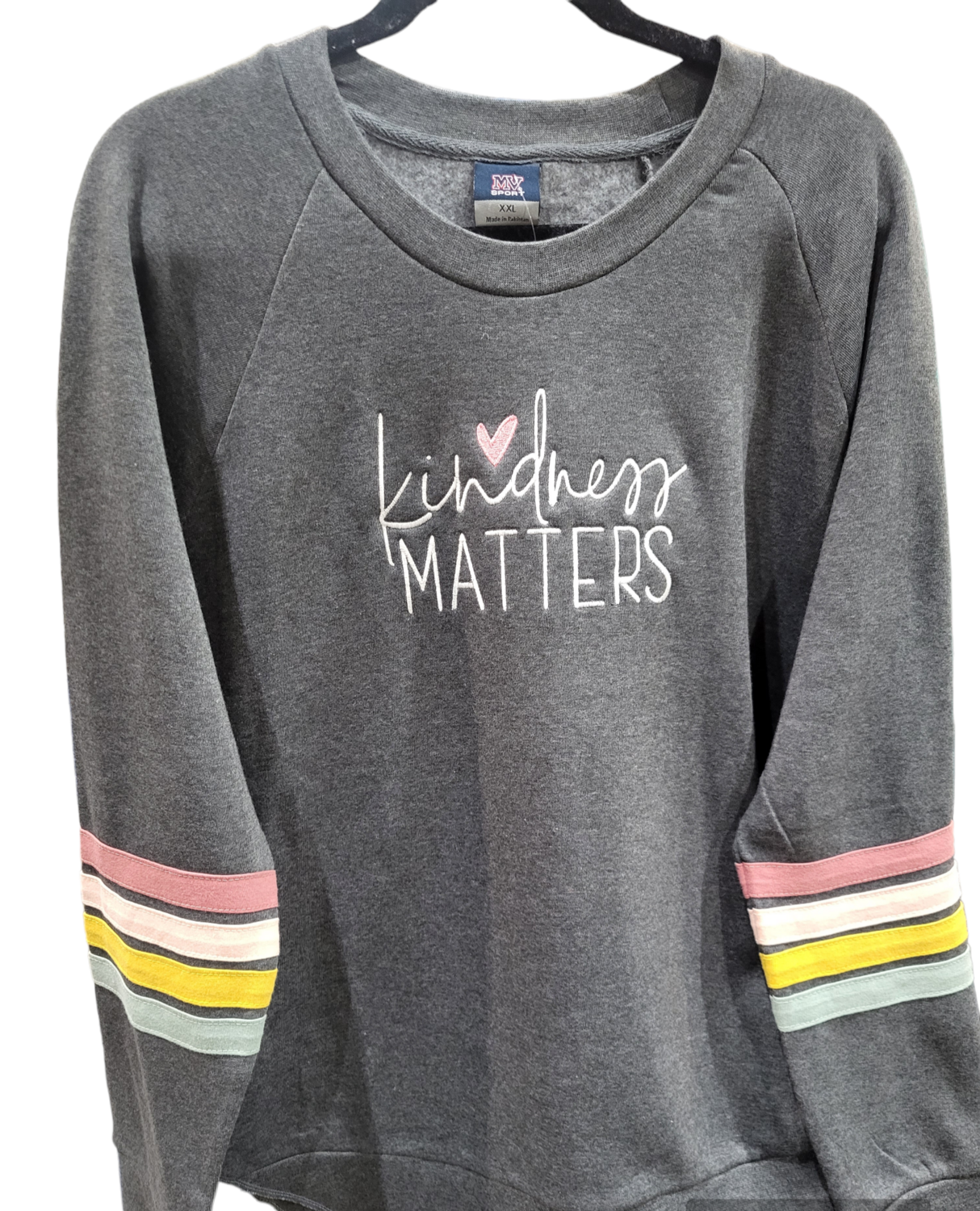 Striped sleeve sweat