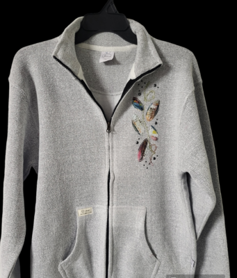 Embellished full zip cardigan