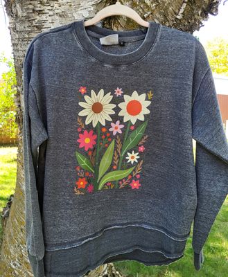 High low hem crewneck