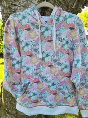 Cheery floral ladies hoody