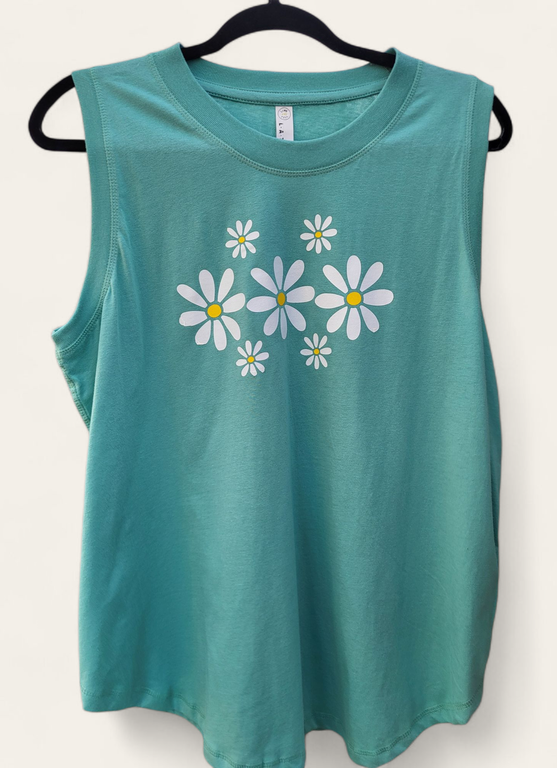 Teal sleeveless top