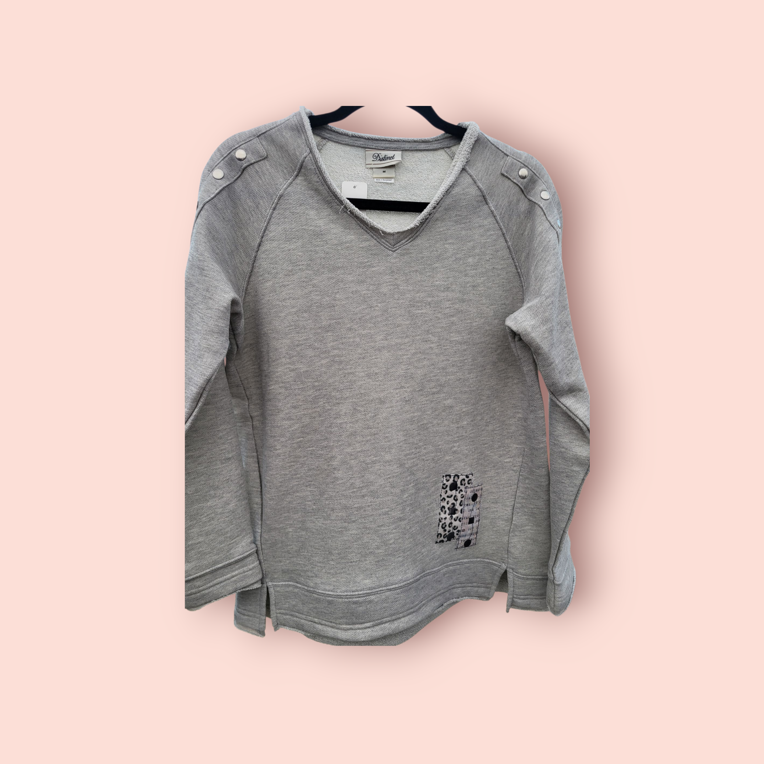 V-neck french terry