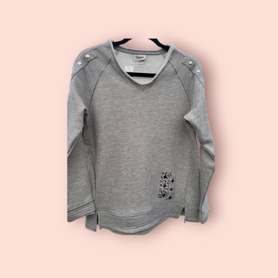 V-neck french terry