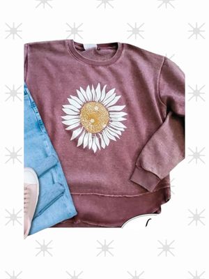 Maroon high low sunflower