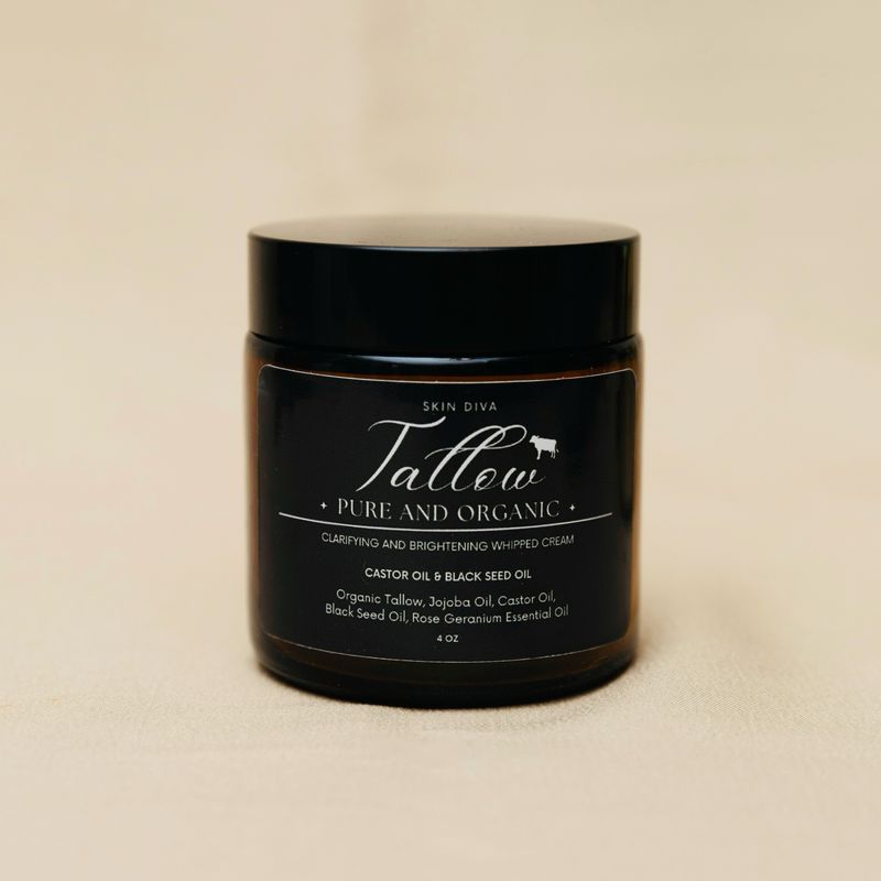 Skin Diva Tallow With Castor Oil, Black Seed Oil And Rose Geranium