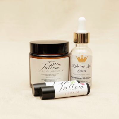 Skin Diva Tallow Skincare And Lip Kit