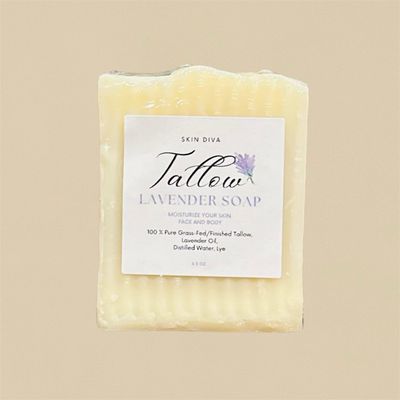 Skin Diva Tallow Lavender Soap Bar