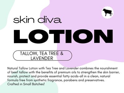 Skin Diva Tallow Lotion With Tea Tree & Lavender