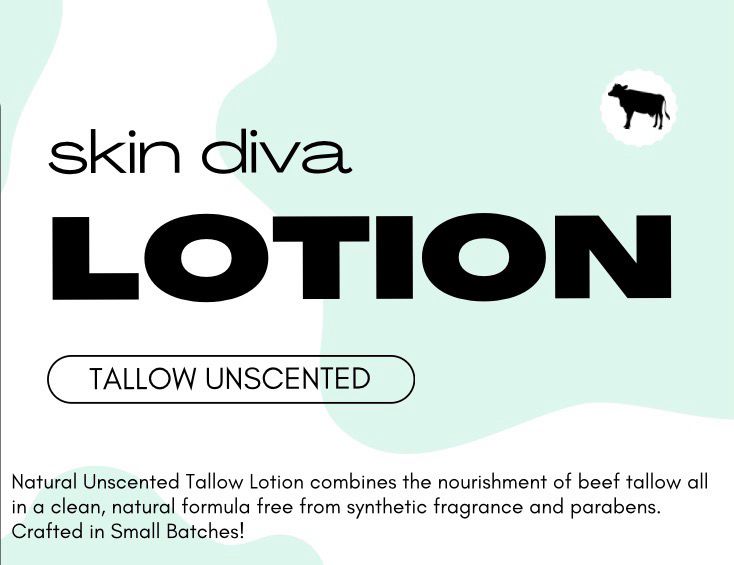 Skin Diva Tallow Lotion -Unscented