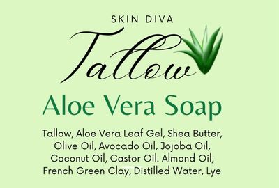 Skin Diva Tallow And Aloe Vera Soap Bar
