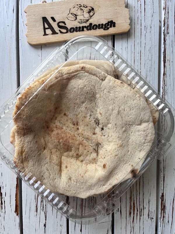 A&#39;s Sourdough Pita Breads