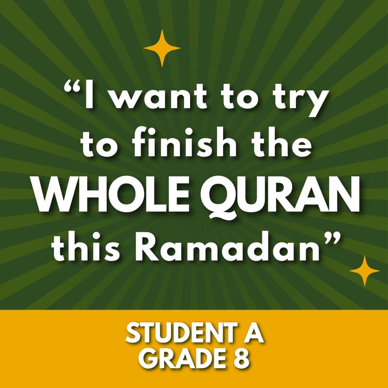 Quran-a-thon Fundraising Student A