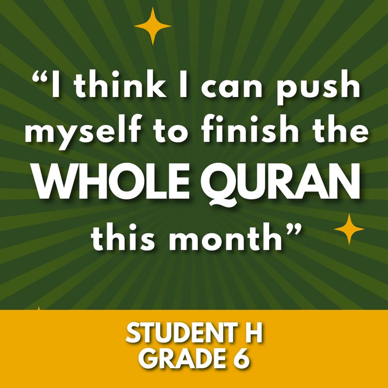 Quran-a-thon Fundraising - Student H
