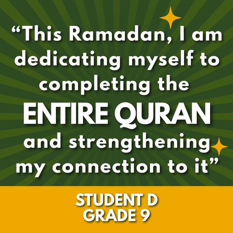 Quran-a-thon Fundraising - Student D