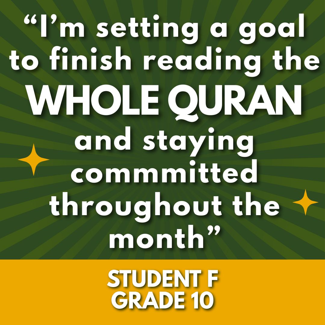 Quran-a-thon Fundraising - Student F