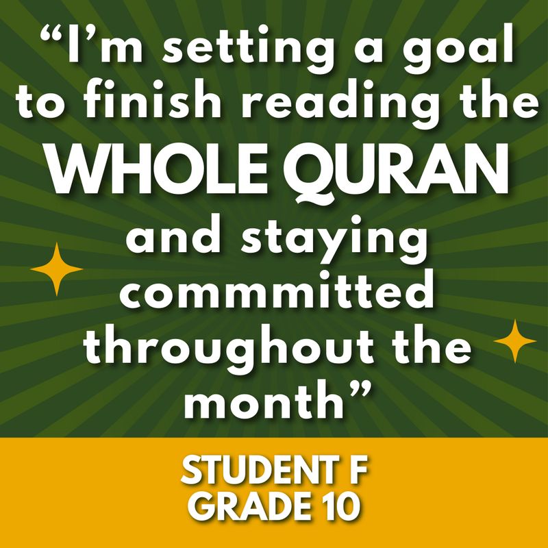 Quran-a-thon Fundraising - Student F