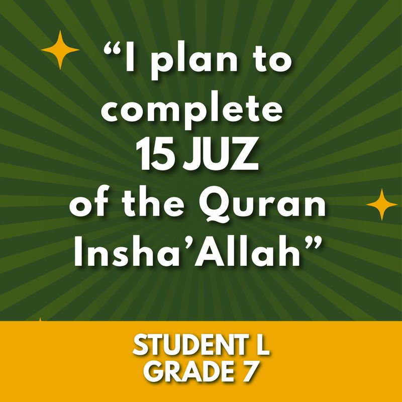 Quran-a-thon Fundraising - Student L