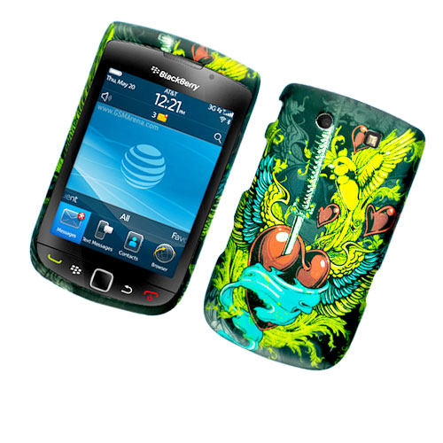 Blackberry 9800 Torch Hard Case w/ yellow design on the back
