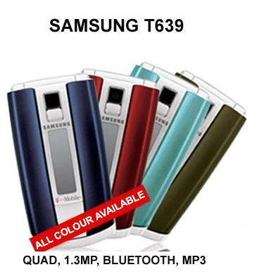 Samsung T639 (avail. in all colours)