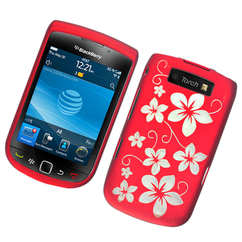 Blackberry 9800 Torch Hard Case red w/ design on the back