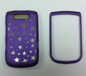 Blackberry 9800 Torch Hard Case purple w/ design on the back