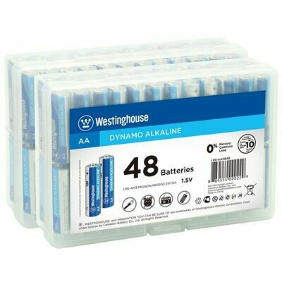Batteries AA pq: 96 / 2 boîtes plastique de 48 de Westinghouse
