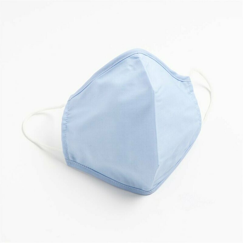 Masques lavables et réutilisables en tissu non-médical (50%Cotton50%Polyester) bleu (Paquet de 5) de Hörst