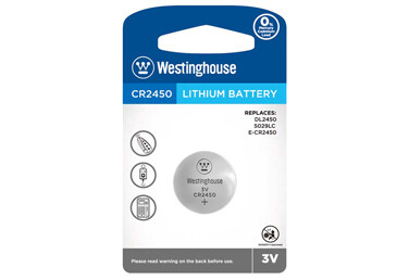 Piles bouton au lithium CR2450 3.0V de Westinghouse