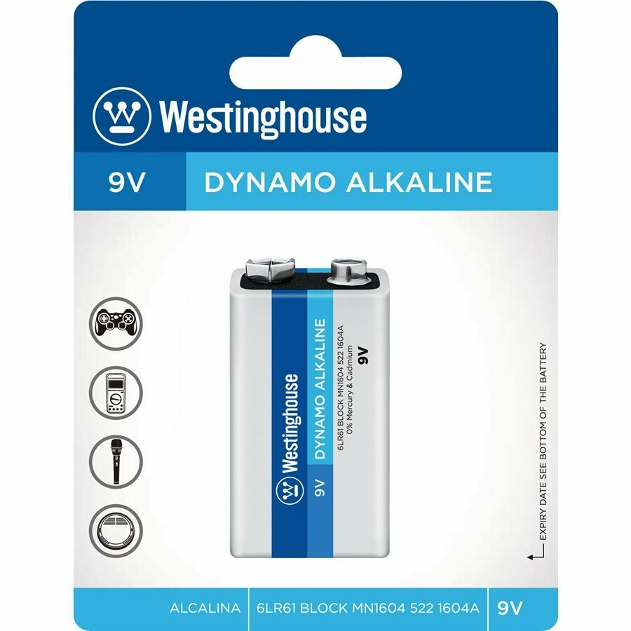 Batterie alcaline format 9V de Westinghouse