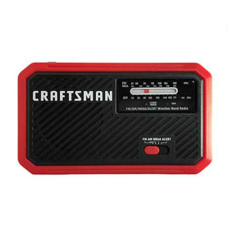 Radio météo AM/FM rechargeable avec lampe de poche de  Craftsman