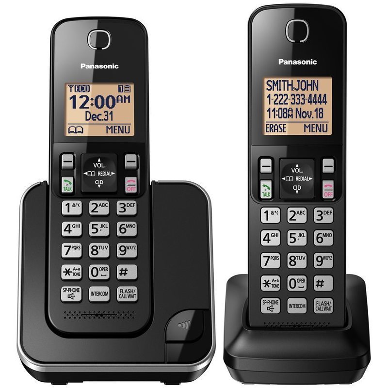 Système téléphonique sans fil numérique avec 2 combinés de Panasonic