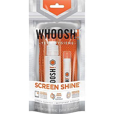 Trousse de nettoyage d'écran Shine Duo, 100 ml + bouteilles de 8 ml + 2 chiffons de Whoosh