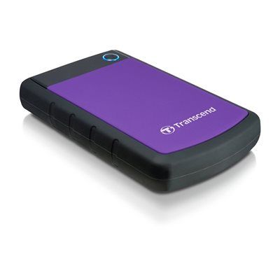 Disque dur externe  de 2TB 2.5&#39;&#39; USB 3.0 Storejet H3P avec finition anti-chocs Mauve de Transcend