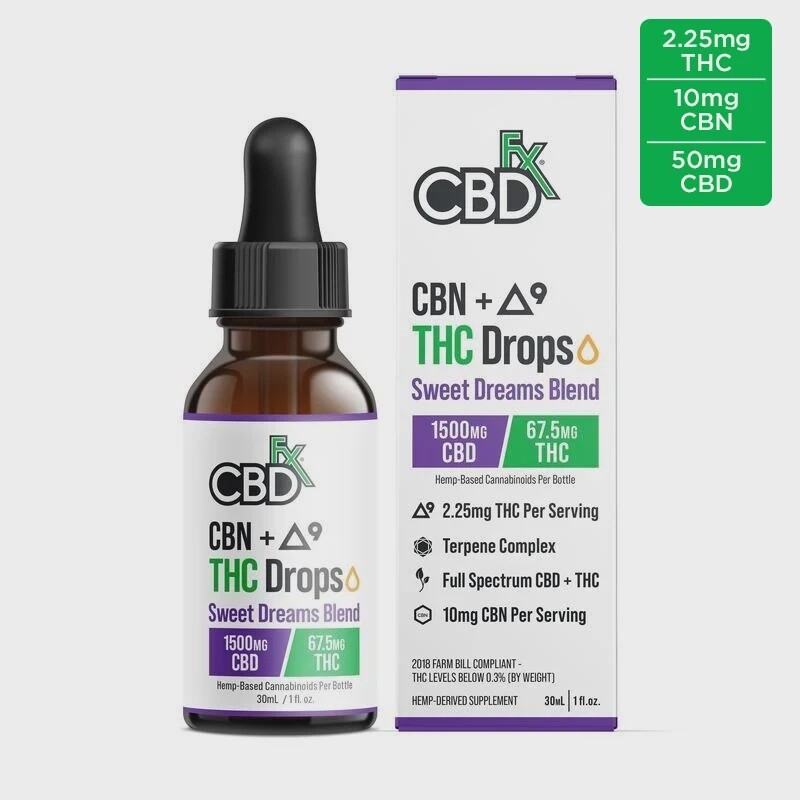 Delta-9 THC Oil Drops + CBN + CBD: Sweet Dreams Blend