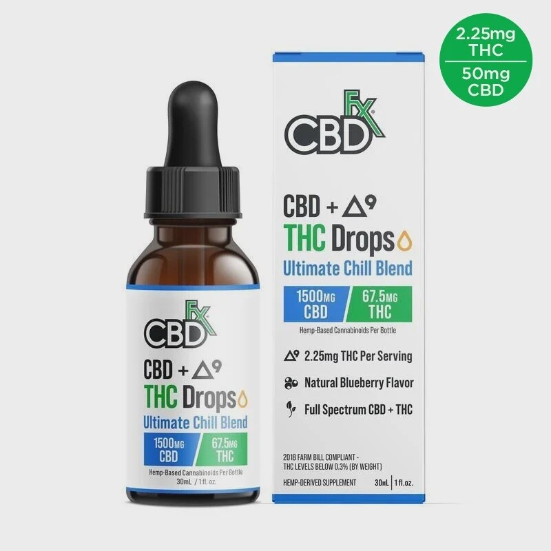 Delta-9 THC Oil Drops + CBD: Ultimate Chill Blend