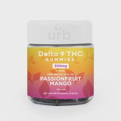 D9 THC Gummies 300MG – Passionfruit Mango