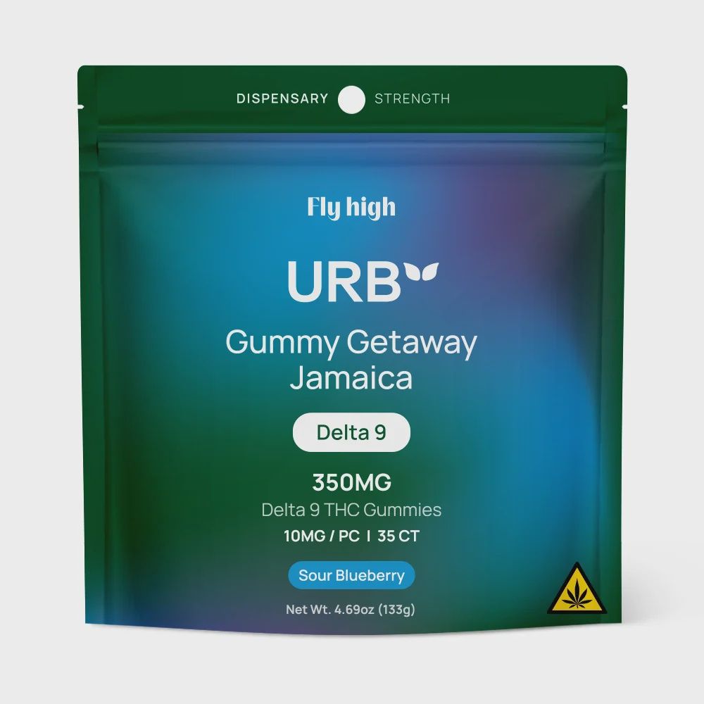 Fly High URB Gummy Getaway Jamaica Delta9 350mg Sour Blueberry