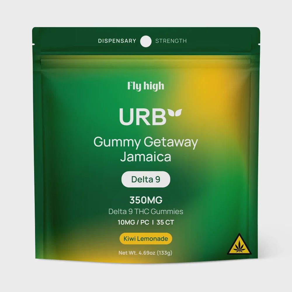 Fly High URB Gummy Getaway Jamaica Delta 9 350mg Kiwi Lemonade