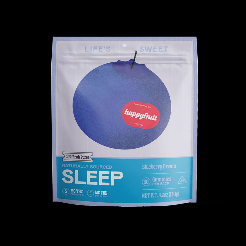 Happy Fruit Blueberry Dream 5mg THC 5mg CBN Gummy