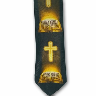 Gold Cross w/ Bible