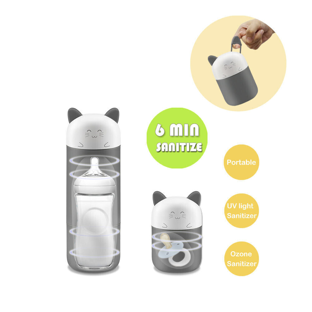 Portable UV Ozone Nipple, Baby Feeding Bottle Rechargeable Sterilizer
