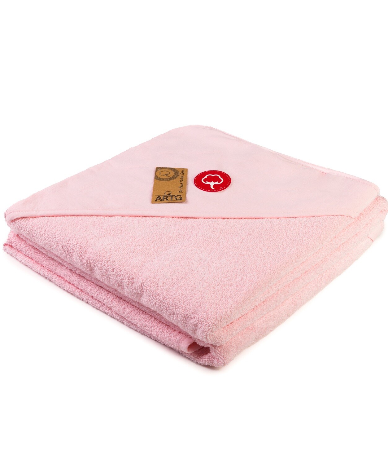 AR732 Toddler Hooded Towel - 100x100 cm - Light Pink