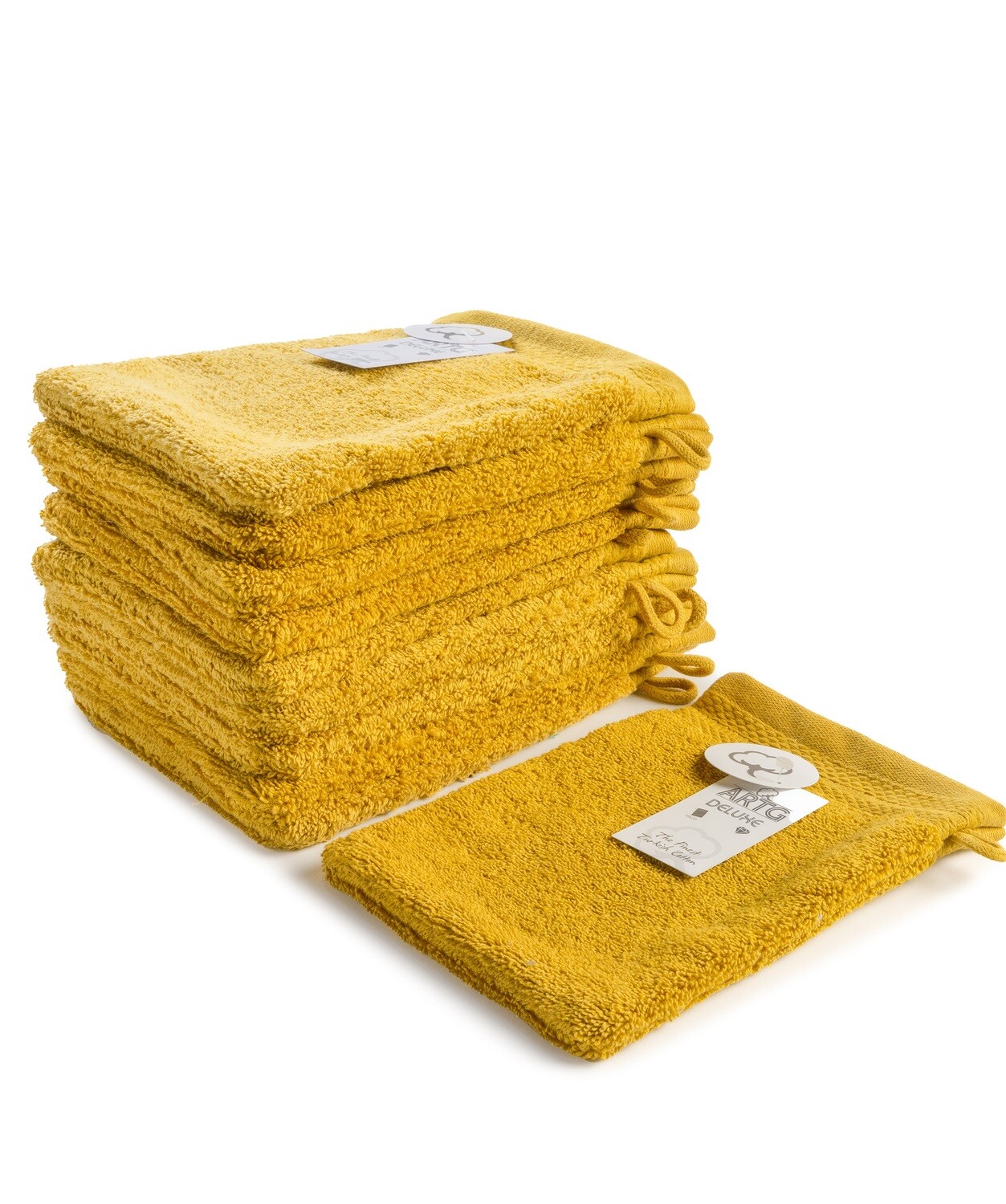 AR601 Washandje DeLuxe - Mosterdgeel - Mustard