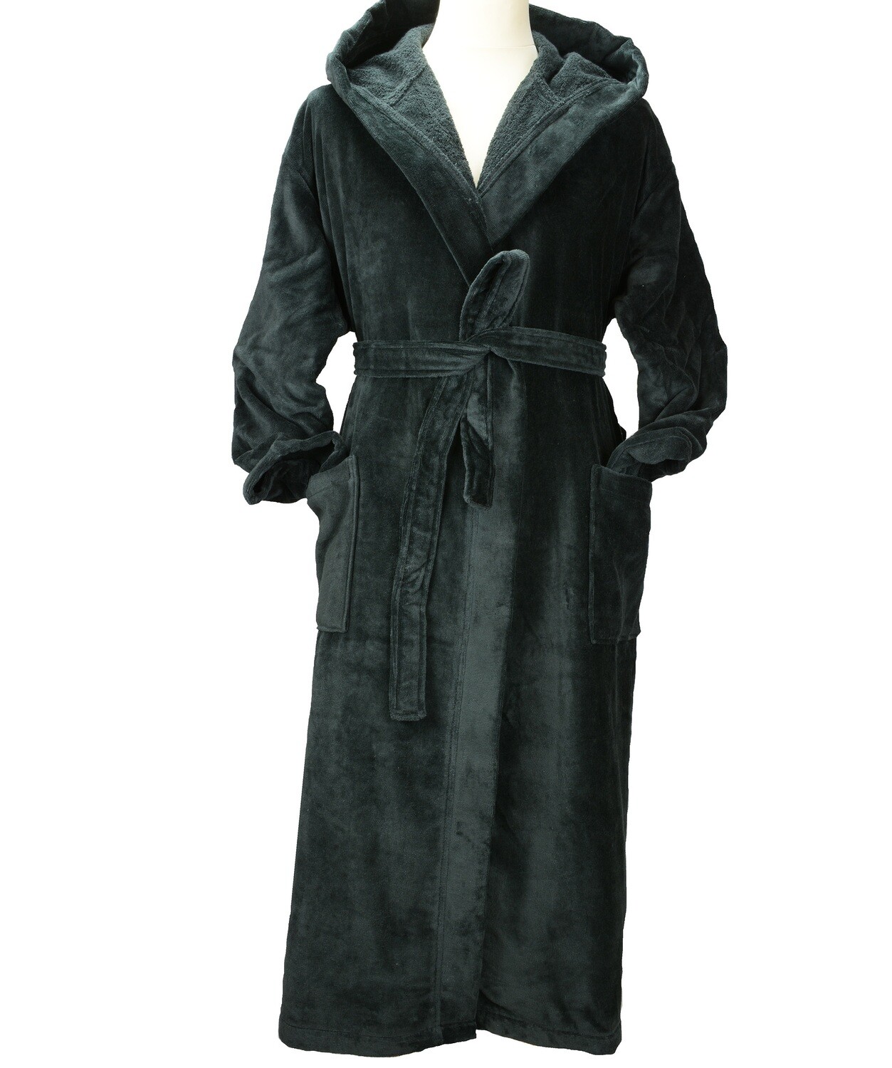 AR029 ARTG Velours Bathrobe DeLuxe - Black