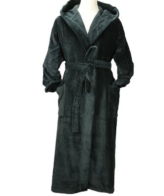 AR029 ARTG Velours Bathrobe DeLuxe - Black