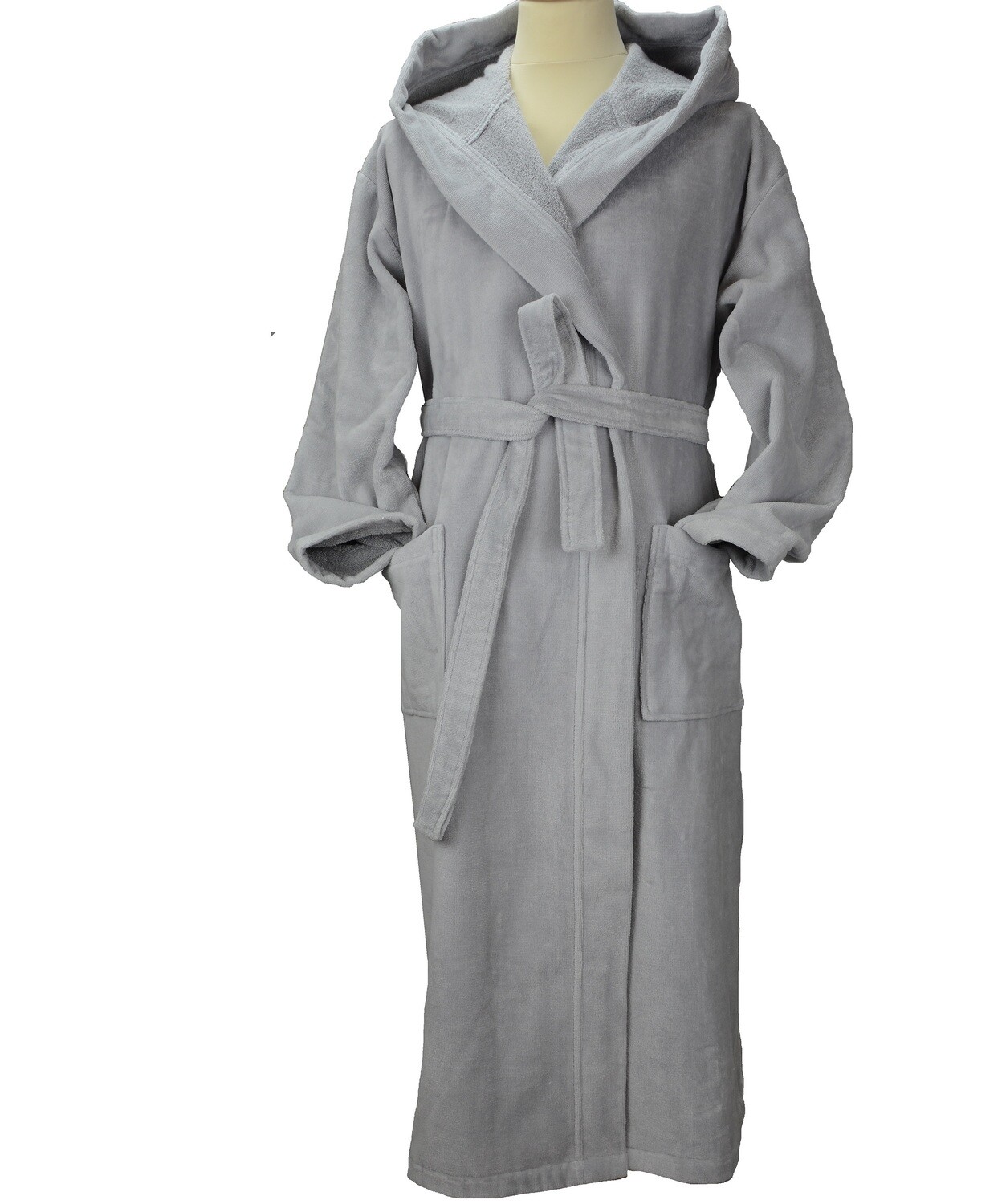 AR029 ARTG Velours Bathrobe DeLuxe - Light Grey